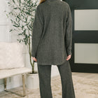 Signature Open Front Cardigan Set in Black