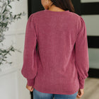 Simply Styled Balloon Sleeve Knit Top