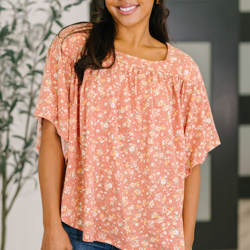 Spring Breeze Square Beck Top in Dusty Rose
