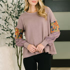 Subtle Breeze Floral Patchwork Pullover