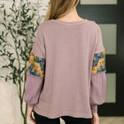Subtle Breeze Floral Patchwork Pullover