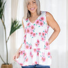 Sunflowers in Pink - Sleeveless Top