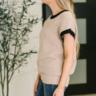 Sure Seems Sweet Contrast Trim Sleeveless Sweater