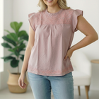 My Dusty Rose Darling Embroidered Blouse