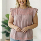 My Dusty Rose Darling Embroidered Blouse