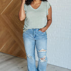 Take It In Flutter Sleeve Top