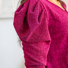 Take Me Out Faux Wrap Bodysuit In Magenta