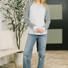 That's What I Like Raglan Patchwork Long Sleeve Top