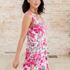 The Sun's Been Quite Kind V-Neck Dress in Pink