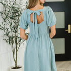 Twirlin’ Dirty Cable Ribbed Knit Dress in Sage Green