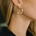 Twisted Sisters Plated Alloy Hoop Earrings