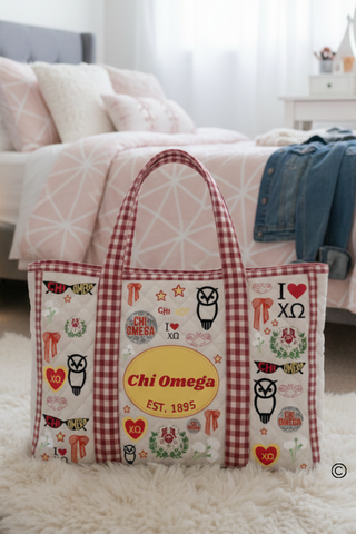 SC - ETA 6/1 - Chi Omega Sorority Tote Bag