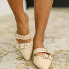Usual Pointy Toe Double Buckle Flat