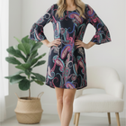 Electric Paisley Mini Dress