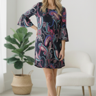 Electric Paisley Mini Dress