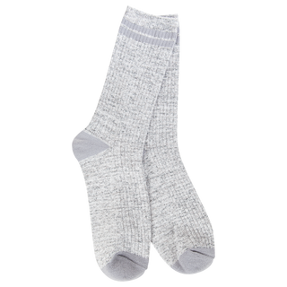World's Softest Socks - Light Weight Rugby Crew in Heathered Grey
