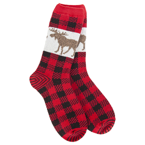 World's Softest Socks - Red Nature Walk Crew