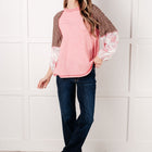 Walk for Miles Floral Color Block Top