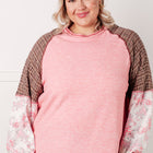 Walk for Miles Floral Color Block Top