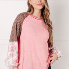 Walk for Miles Floral Color Block Top