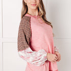 Walk for Miles Floral Color Block Top