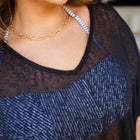 Warm Days, Cool Nights Top in Black