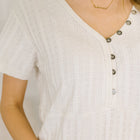 We Should Be Together V-Neck Textured Top
