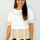 Welcome Me Home Gingham Print Top