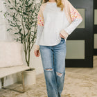 Wondering Aloud Patchwork Long Sleeve Top- 3/3/2026