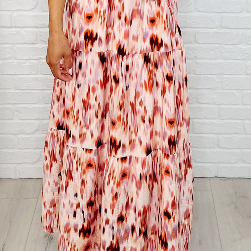 Words Fail Me Watercolor Print Maxi Skirt