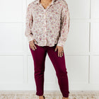 You and I Connect Floral Button Up Blouse