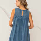 Relaxed Fit Sleeveless Denim Mini Dress