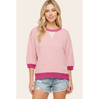 CONTRAST BANDED STRIPE SWEATSHIRT