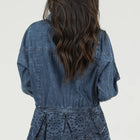 EMB TIER CINCH WAISTED BTTN FRONT TOP