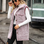 Full Size Button Down Collared Neck Vest