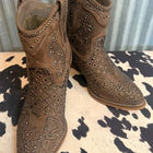SHIMMERING COUNTRY GIRL RHINESTONE BROWN BOOTS