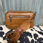BROWN WRANGLER MINI SOUTHWESTERN KNITTED CROSSBODY/WALLET