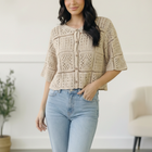 Honeycomb Crochet Cardigan