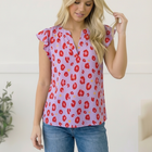 Wild Berry Ruffles Blouse