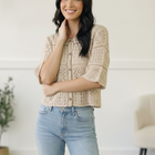 Honeycomb Crochet Cardigan