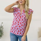 Wild Berry Ruffles Blouse