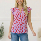 Wild Berry Ruffles Blouse