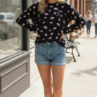 Pucker Up Black Sweatshirt