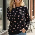 Pucker Up Black Sweatshirt