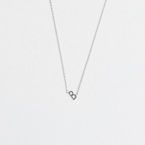 Initial Necklace Silver