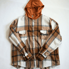 Hooded Brown & Gray Flannel Jacket- Adult