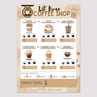 Pretend Play Coffee Shop Order Notepad