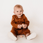 Camel Knit Long Sleeve Bodysuit - Infant