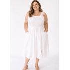 Soft White Crochet Dress - Women