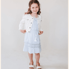 Ivory Cropped Denim Jacket - Child